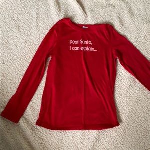 Girls Christmas Pajama Shirt